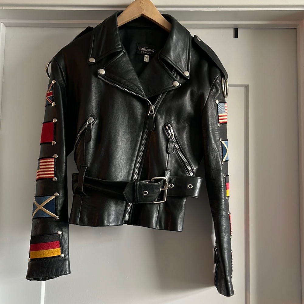 John Richmond 100% Leather Coat